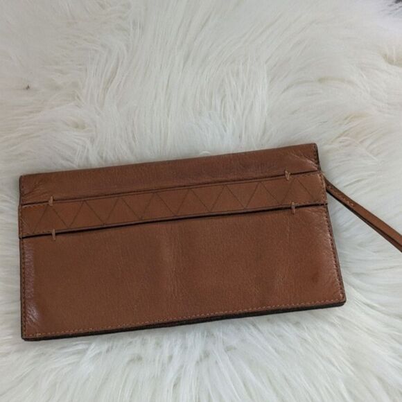 Madewell Brown Leather Wallet Clutch Elegant Tan - Picture 1 of 5